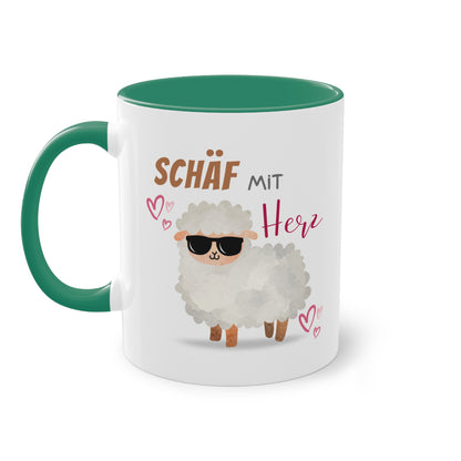 Schäf mit Herz - Zwei-Ton-Tasse