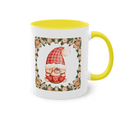 weihnachtlicher Wichtel - Zwei-Ton-Kaffeetasse