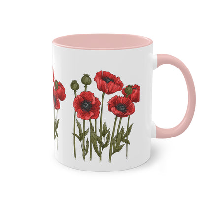 Mohnblumen - Zwei-Ton-Kaffeetasse