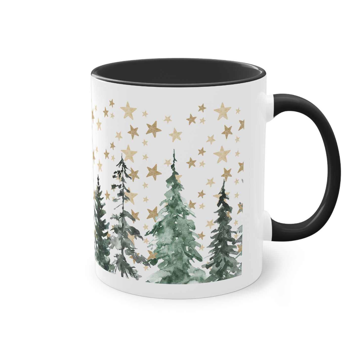 Tannenbaumlandschaft - Zwei-Ton-Kaffeetasse