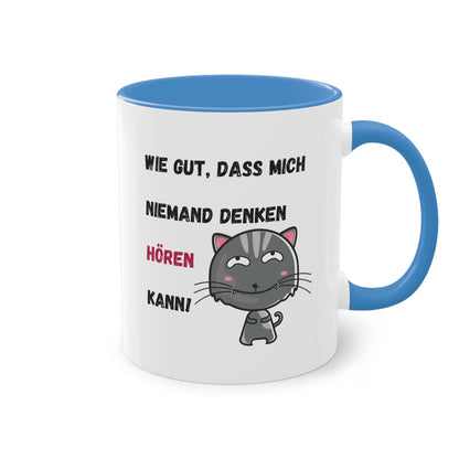 Wie gut, dass mich niemand denken hören kann - Zwei-Ton-Kaffeetasse