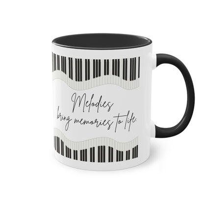 Melodies bring memories to life - Zwei-Ton-Kaffeetasse