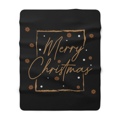 Merry Christmas - Sherpa Fleece Decke