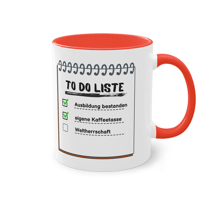 To Do Liste - Zwei-Ton-Kaffeetasse