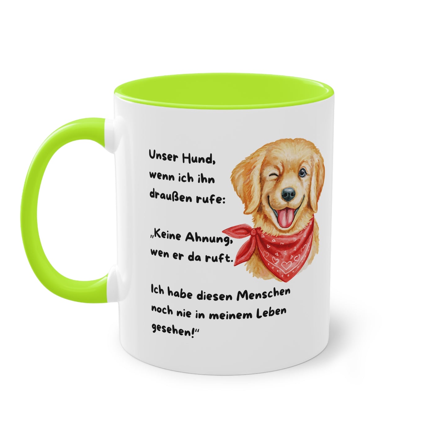 Unser Hund wenn ich ihn draußen - Zwei-Ton-Tasse