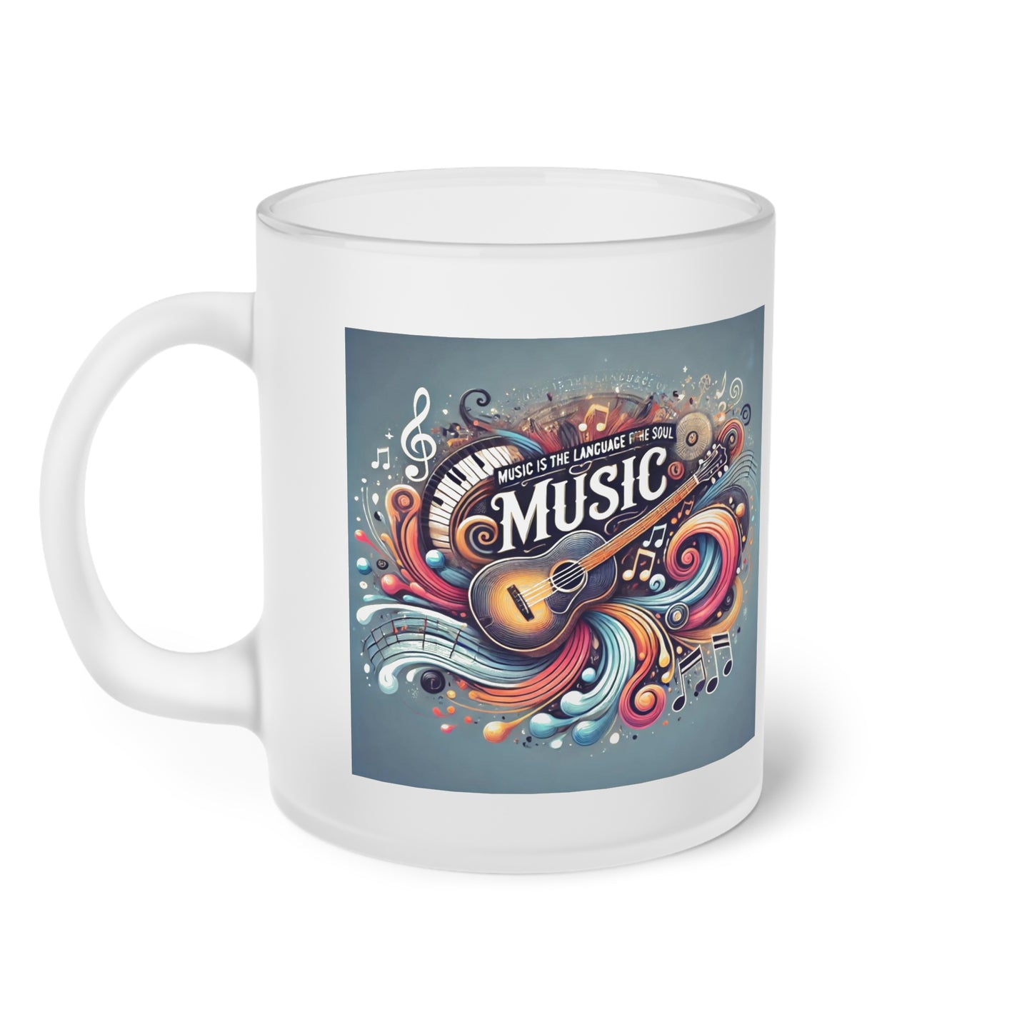 Music the language of (2) - Milchglas Tasse