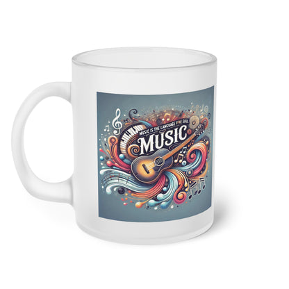 Music the language of (2) - Milchglas Tasse