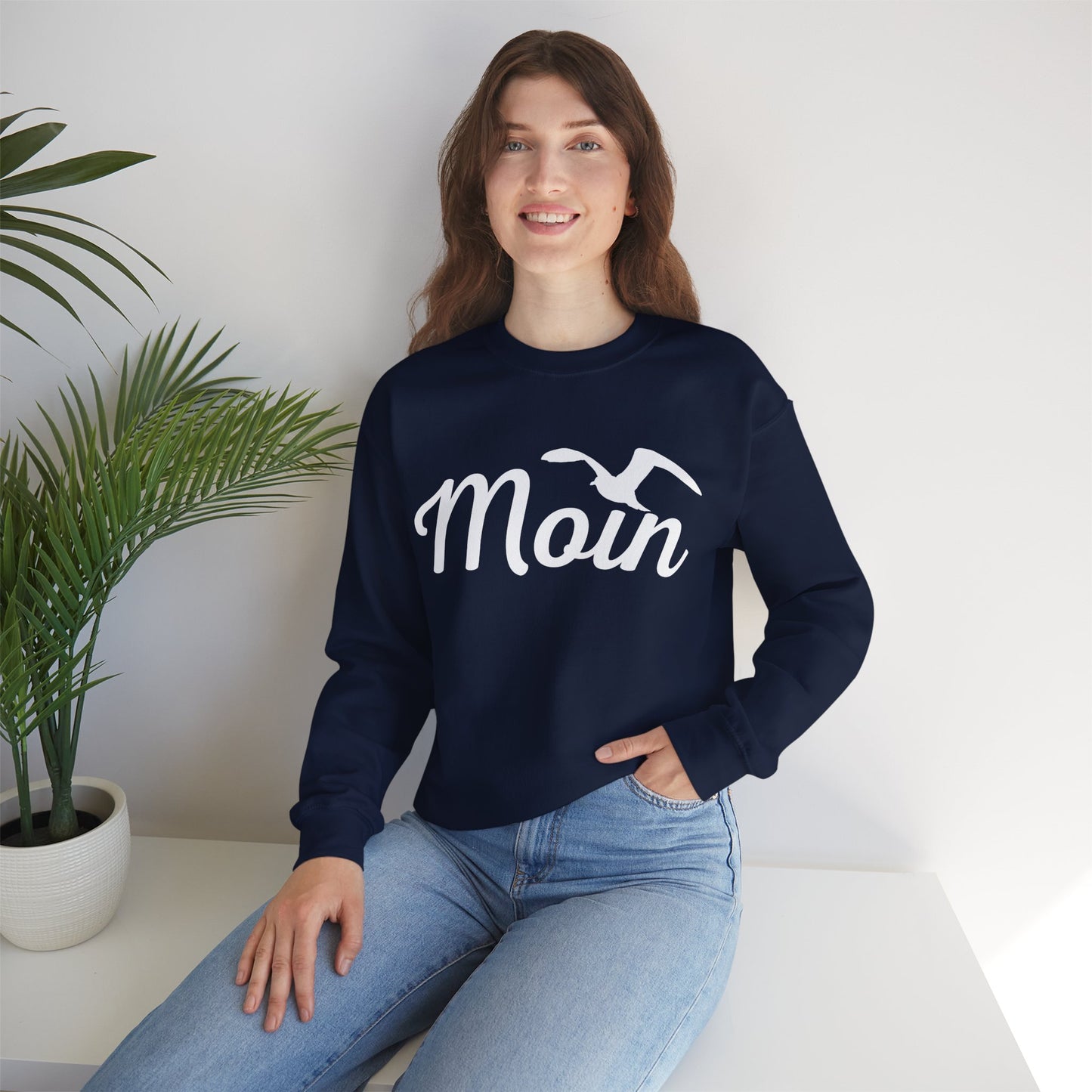 Unisex Sweatshirt - Moin mit Möwe