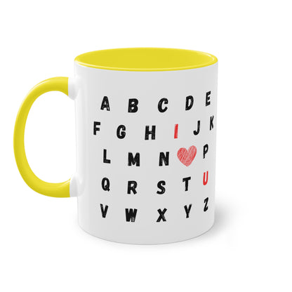 ABC I love you - Zwei-Ton-Kaffeetasse