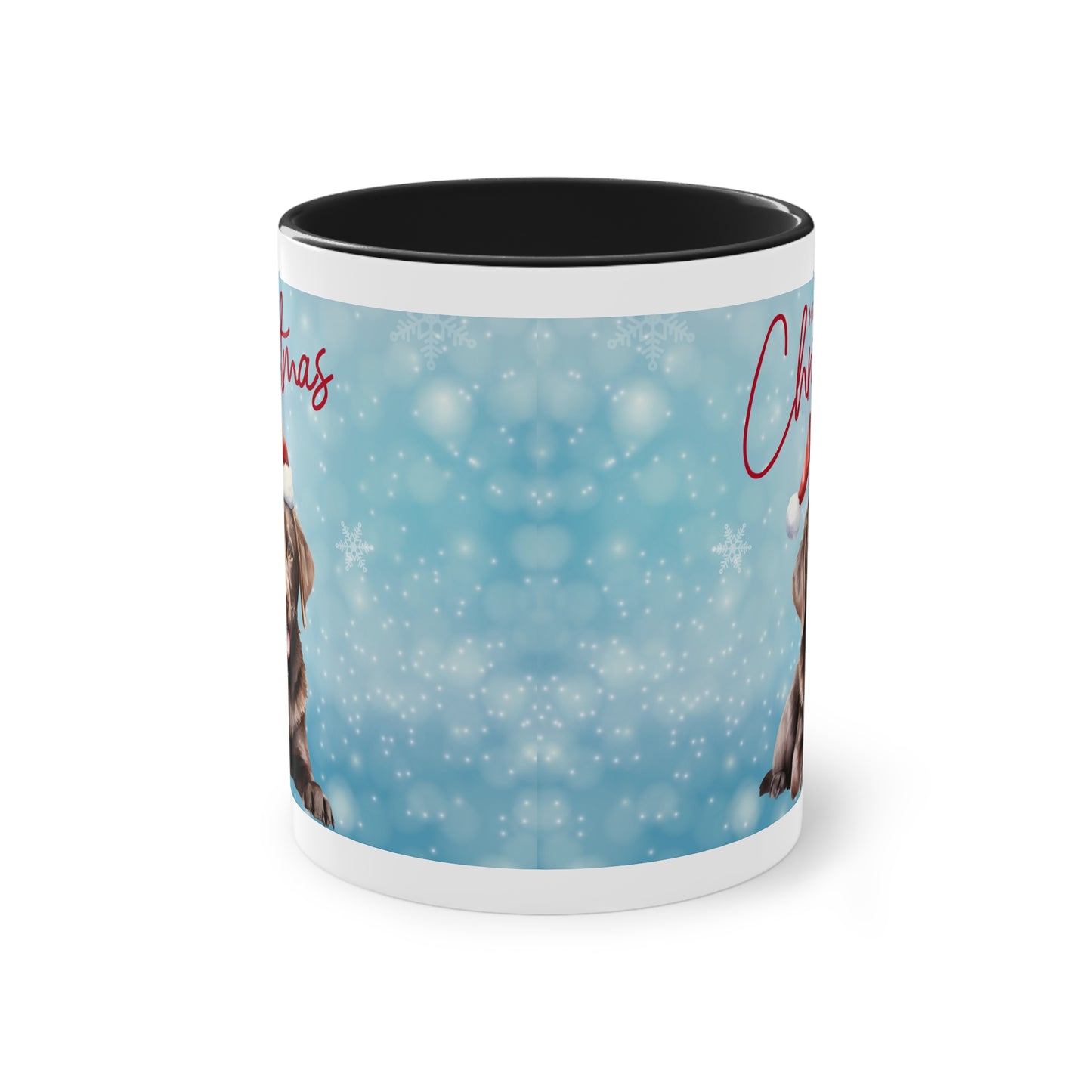 Hund Merry Christmas (2) - Zwei-Ton-Kaffeetasse