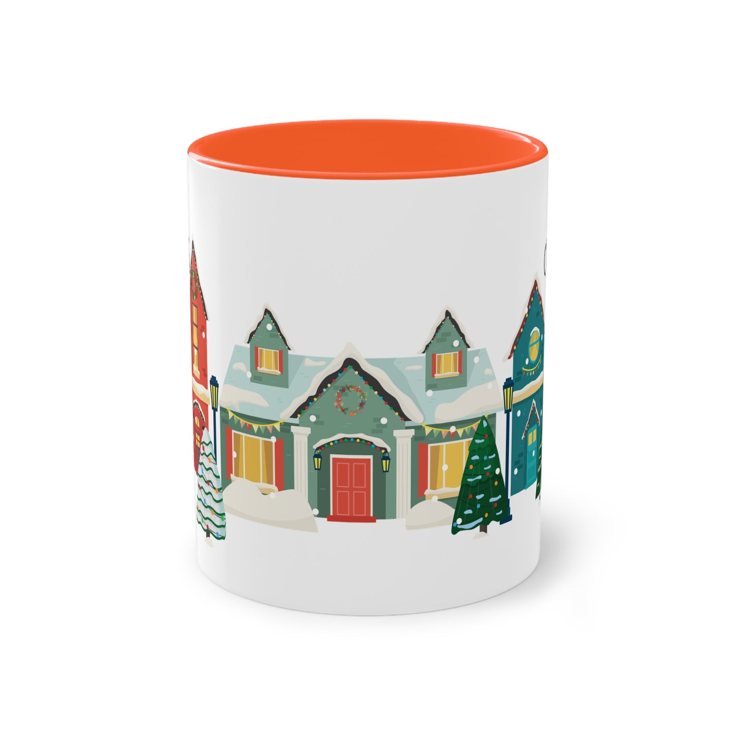 Merry Christmas Landschaft - Zwei-Ton-Kaffeetasse