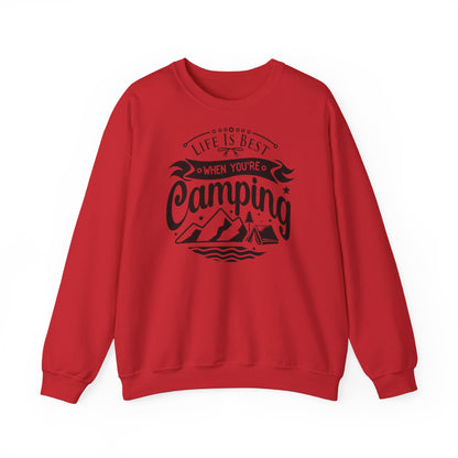 Unisex Sweatshirt - Life is best when you are camping (Das Leben ist besser, wenn Du zeltest)