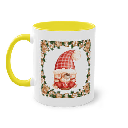 weihnachtlicher Wichtel - Zwei-Ton-Kaffeetasse