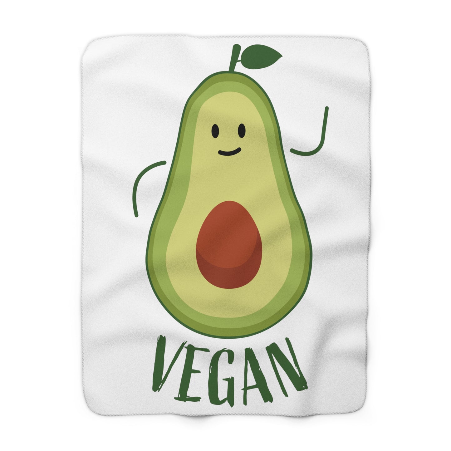 Avocado - Vegan - Sherpa Fleece Decke