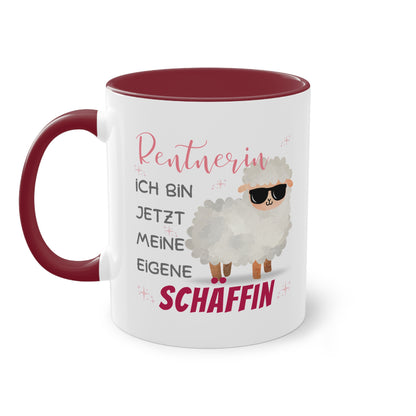 Rentnerin ich bin jetzt meine eigene Schäffin - Zwei-Ton-Tasse