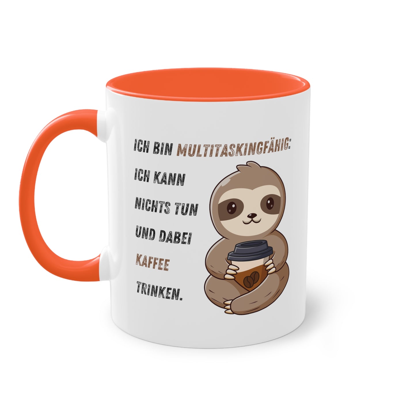 Ich bin multitaskingfähig.  - Zwei-Ton-Kaffeetasse