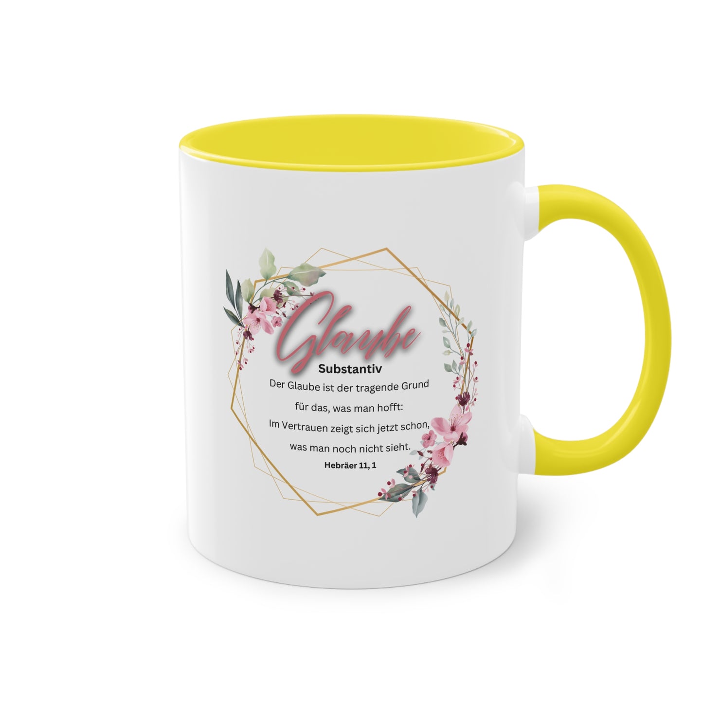 Glaube Substantiv (rosa) - Zwei-Ton-Kaffeetasse