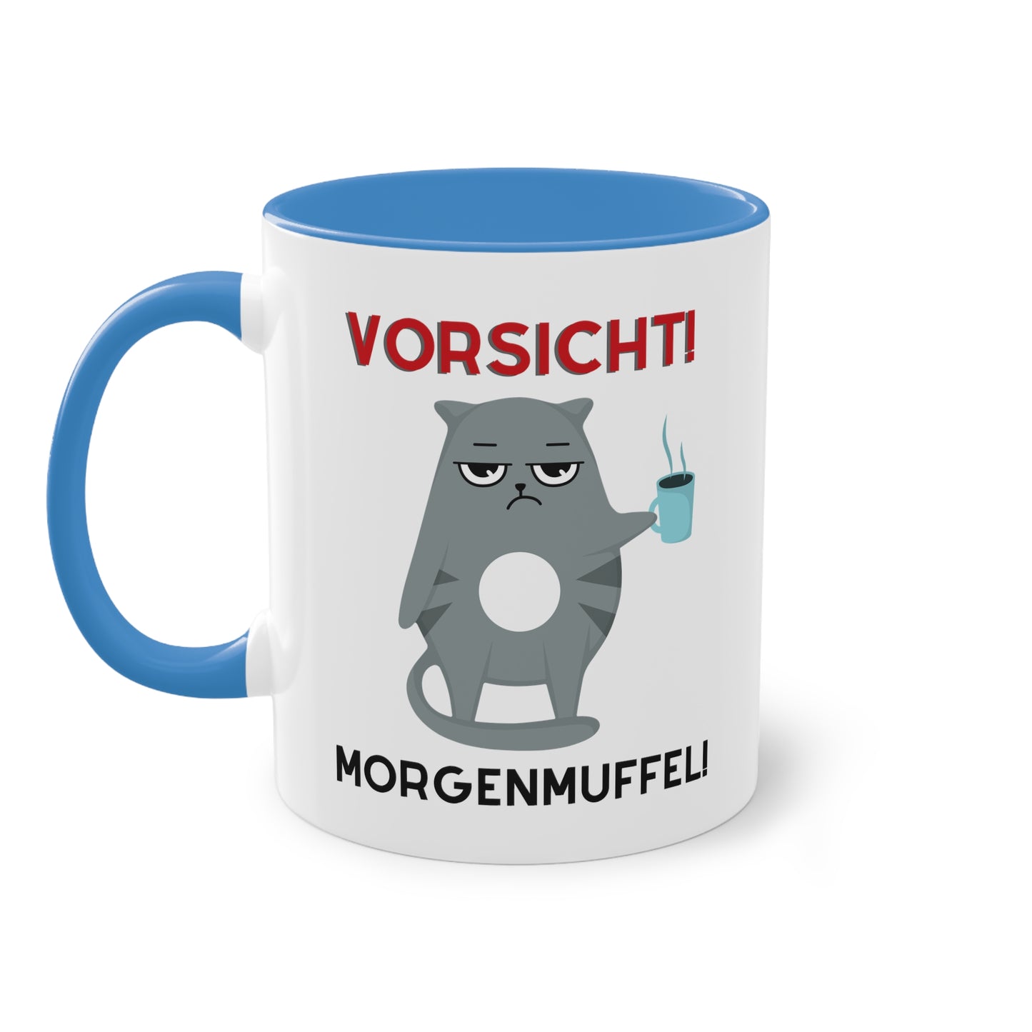 Vorsicht Morgenmuffel - Zwei-Ton-Kaffeetasse