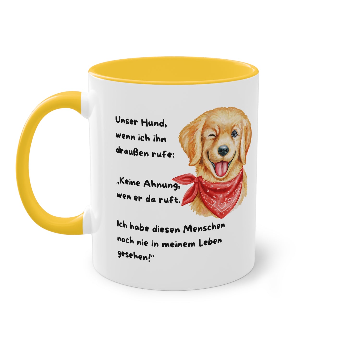 Unser Hund wenn ich ihn draußen - Zwei-Ton-Tasse