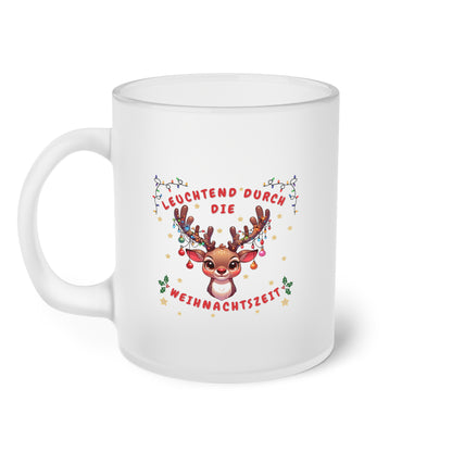 Leuchtend durch die Weihnachtszeit - Milchglas Tasse