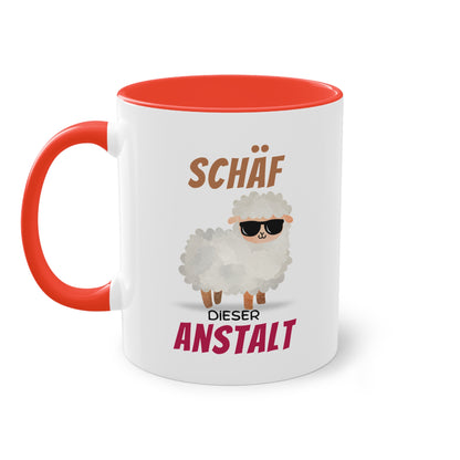 Schäf dieser Anstalt - Zwei-Ton-Tasse