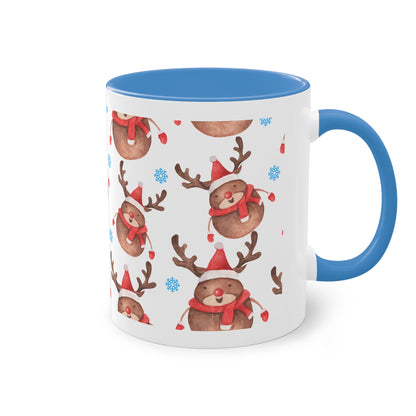 weihnachtliche Rentiere - Zwei-Ton-Kaffeetasse