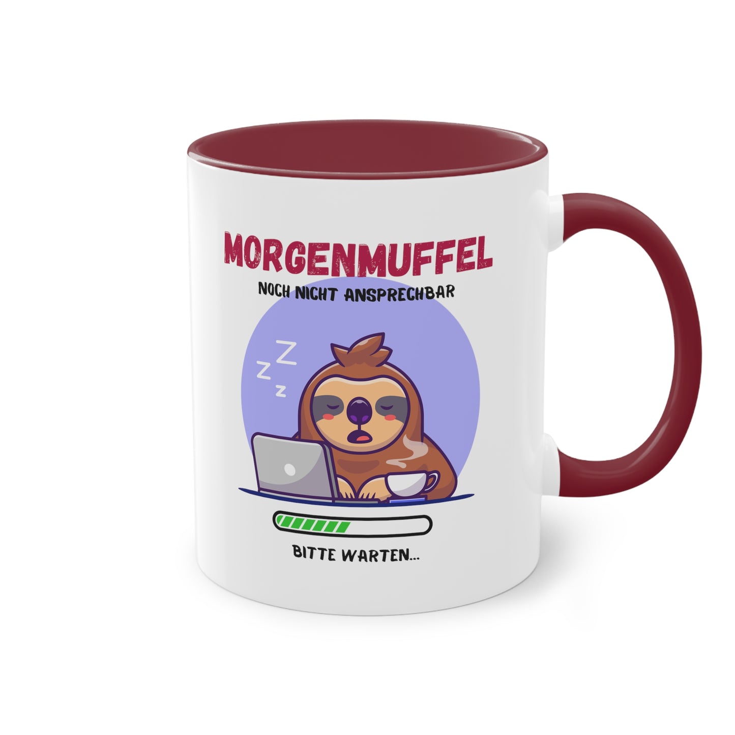 Morgenmuffel...Noch nicht ansprechbar - Zwei-Ton-Kaffeetasse