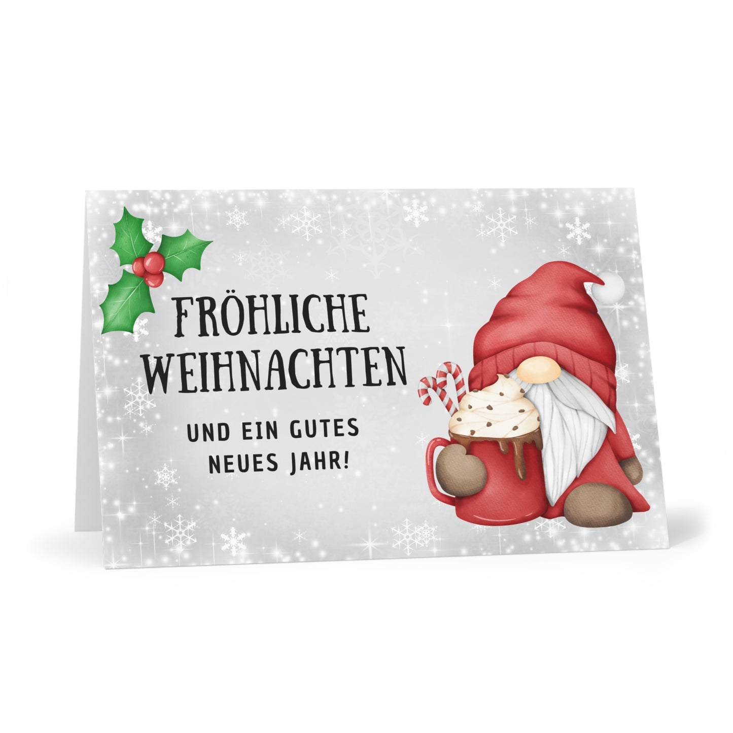 Fröhliche Weihnachten und ein gutes neues Jahr - Grußkarte 7er Set