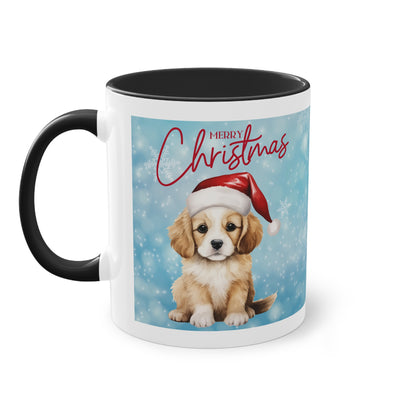 Hund Merry Christmas (5) - Zwei-Ton-Kaffeetasse