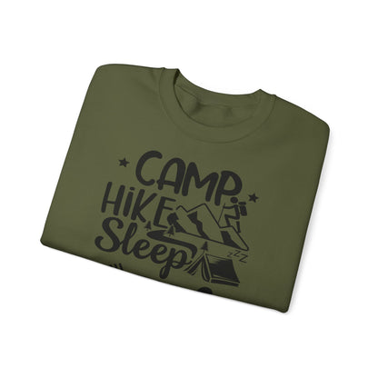 Unisex Sweatshirt - Camp, Hike, Sleep, Eat, Repeat (Zelte, wandere, schlafe, esse, wiederhole)