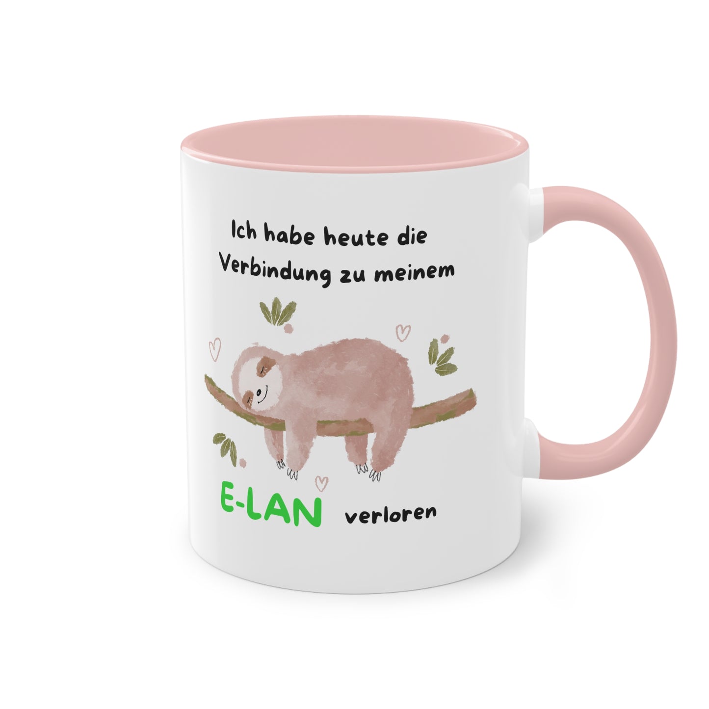 Ich habe heute die Verbindung zu meinem E-LAN verloren - Zwei-Ton-Kaffeetasse