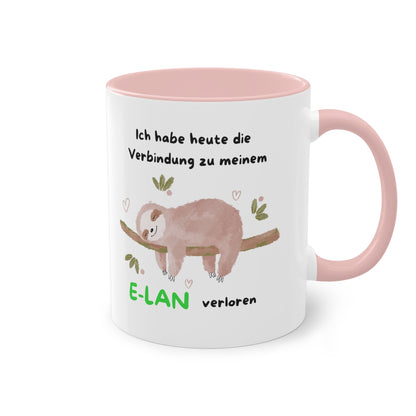 Ich habe heute die Verbindung zu meinem E-LAN verloren - Zwei-Ton-Kaffeetasse