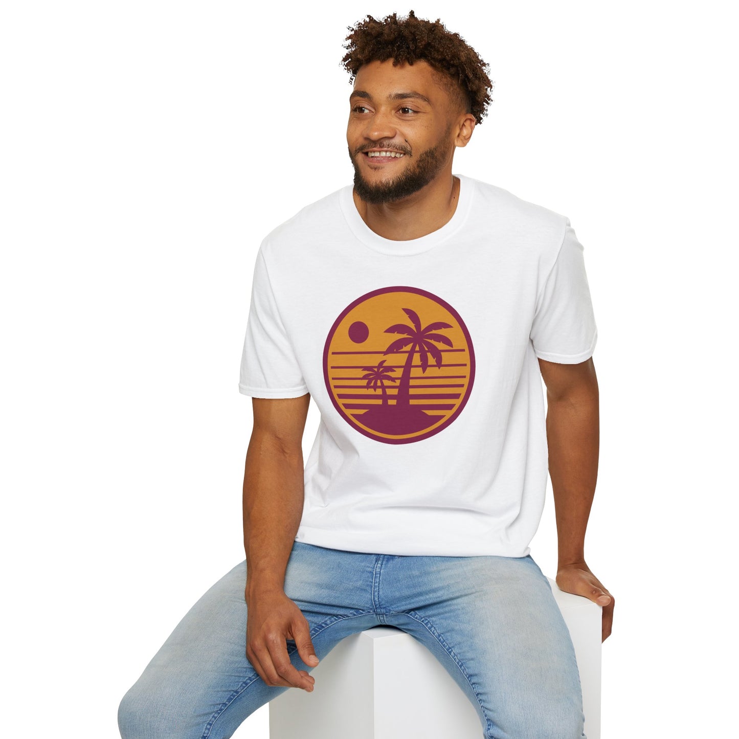 Sonne und Palmen - Unisex Softstyle T-Shirt