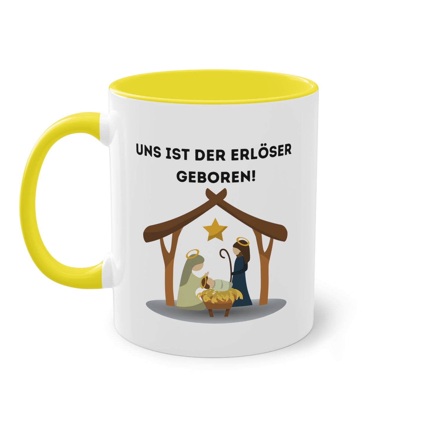 Uns ist der Erlöser geboren - Zwei-Ton-Kaffeetasse