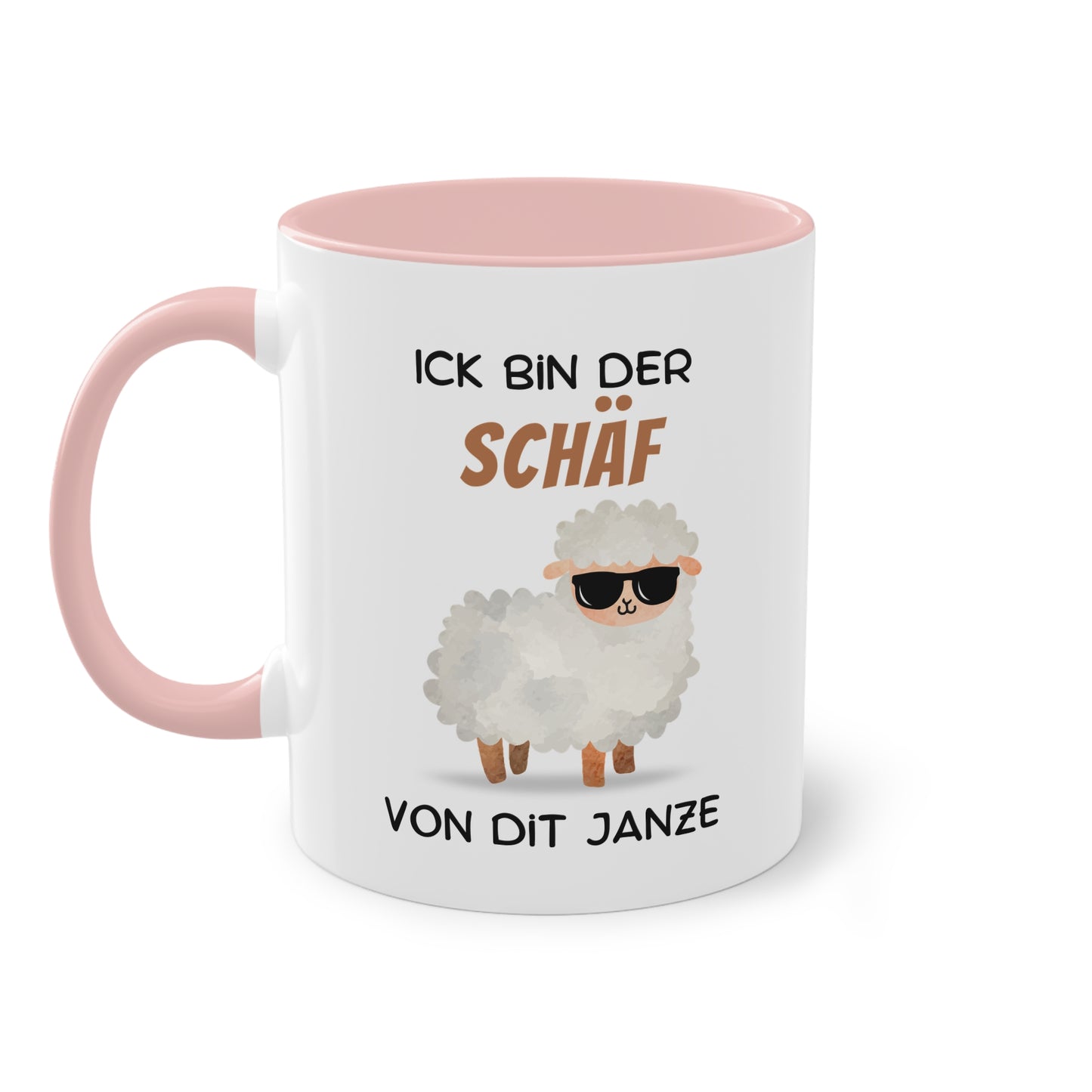 Ick bin der Schäf von dit Janze - Zwei-Ton-Tasse