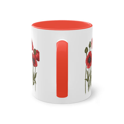 Mohnblumen - Zwei-Ton-Kaffeetasse