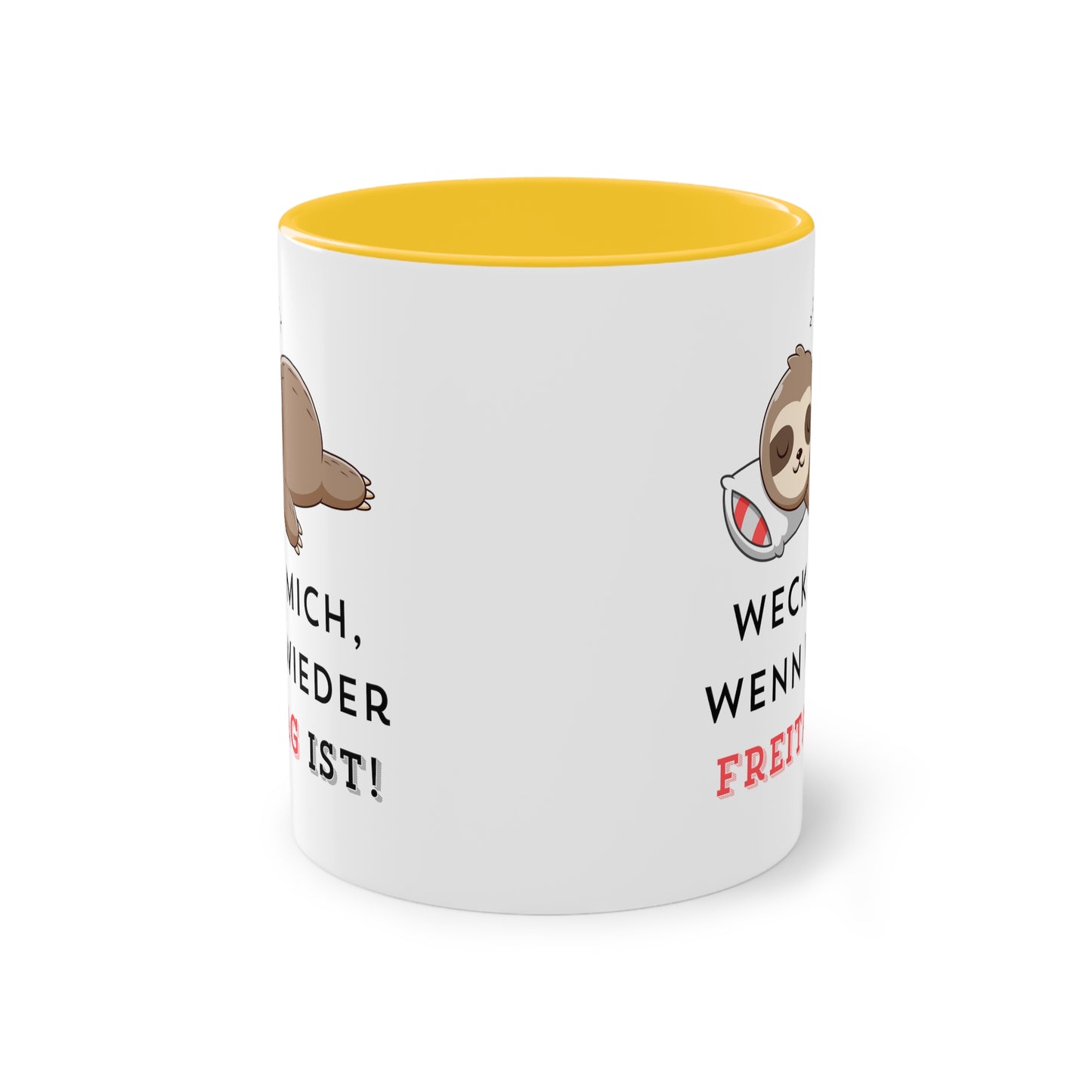 Weck mich, wenn wieder Freitag ist - Zwei-Ton-Kaffeetasse