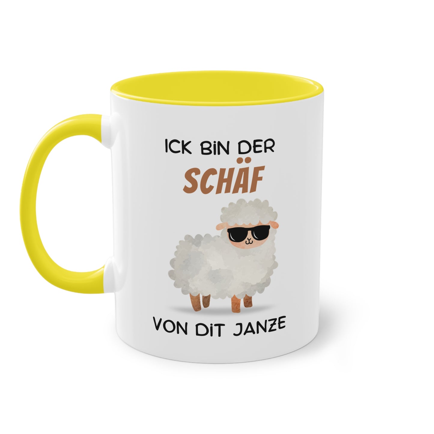 Ick bin der Schäf von dit Janze - Zwei-Ton-Tasse
