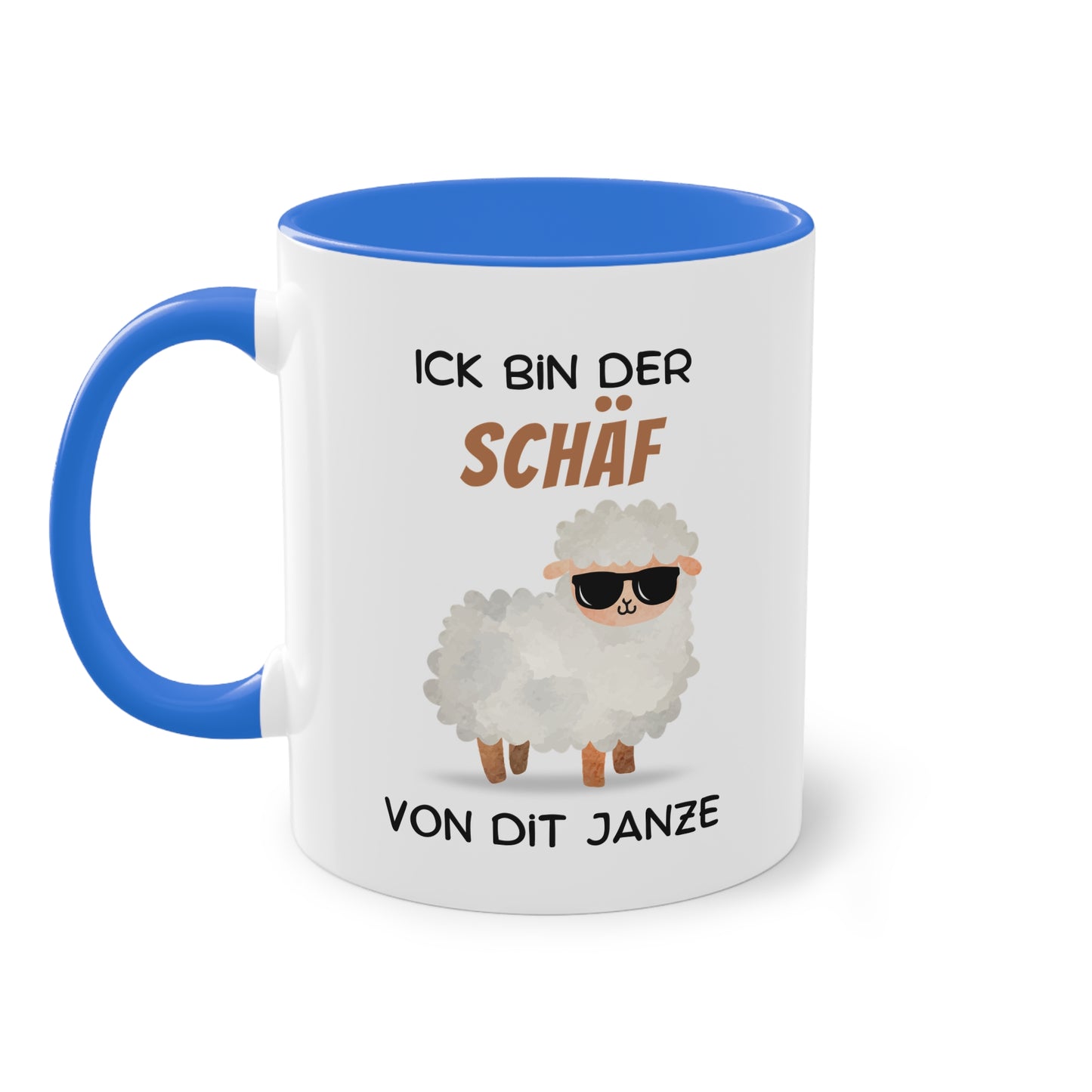 Ick bin der Schäf von dit Janze - Zwei-Ton-Tasse