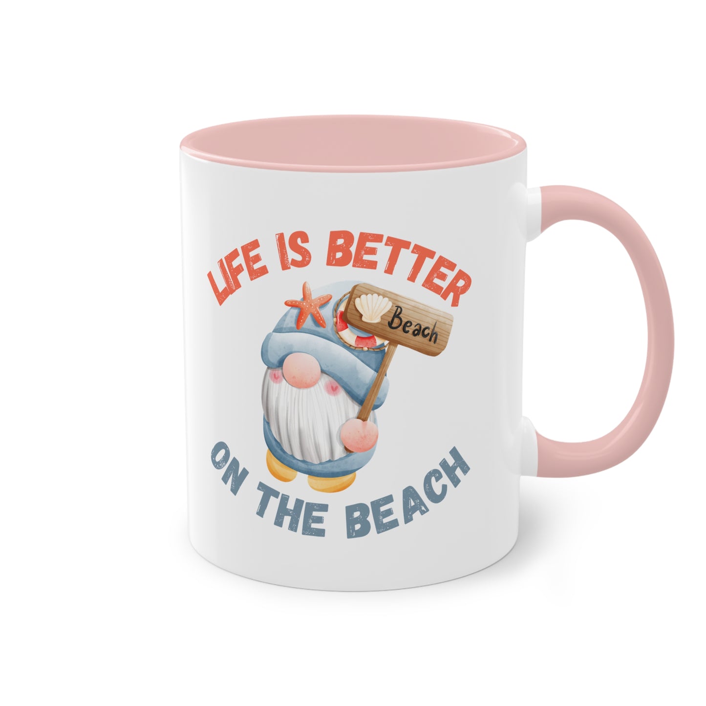 Life is better on the beach - Zwei-Ton-Kaffeetasse