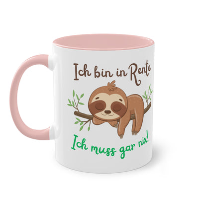 Ich bin in Rente. Ich muss gar nichts! - Zwei-Ton-Tasse