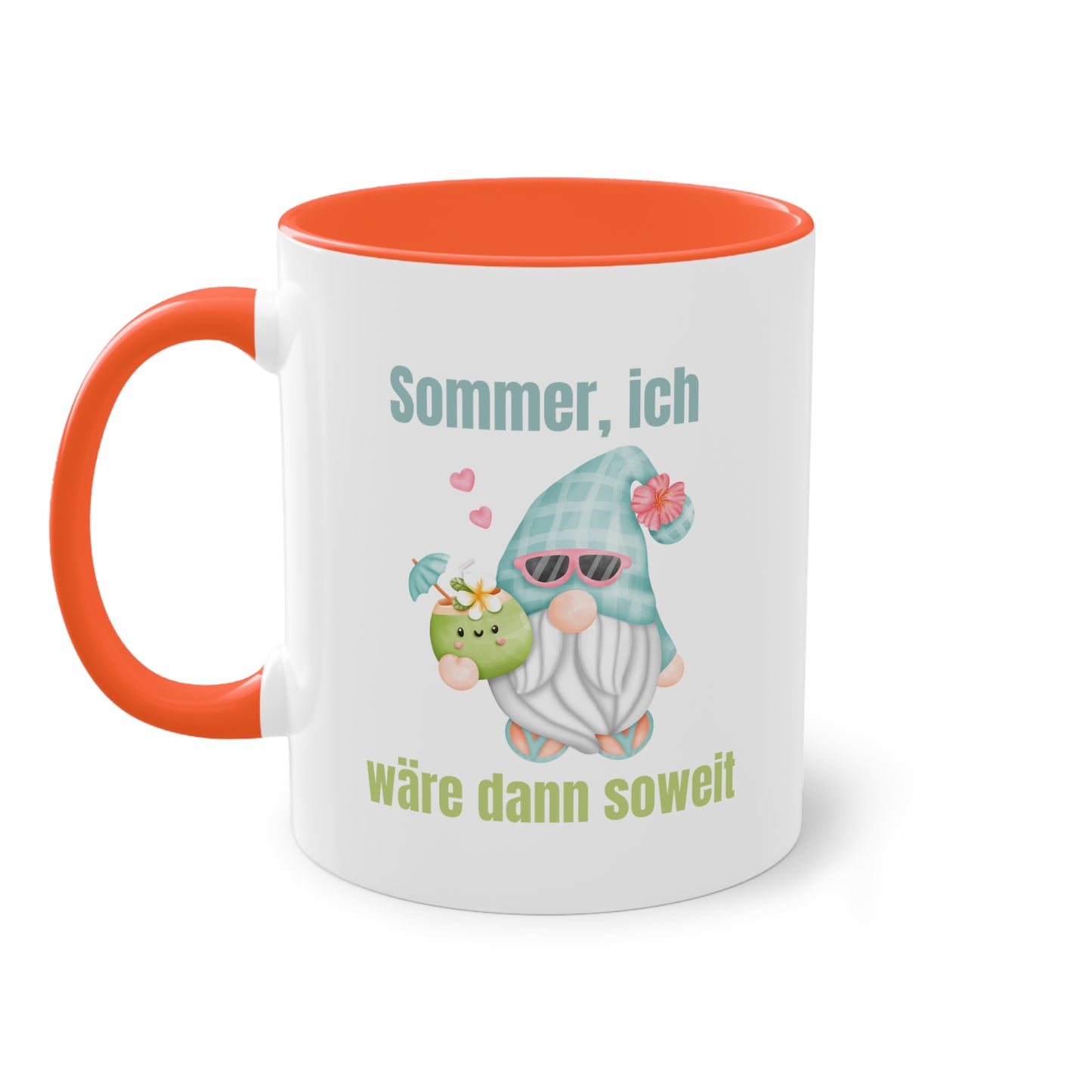 Sommer ich wäre dann soweit - Zwei-Ton-Kaffeetasse