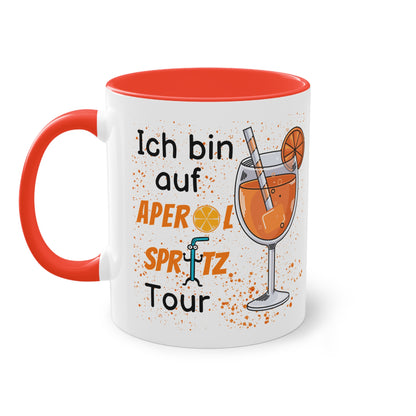 Ich bin auf Aperol Spritz Tour - Zwei-Ton-Tasse