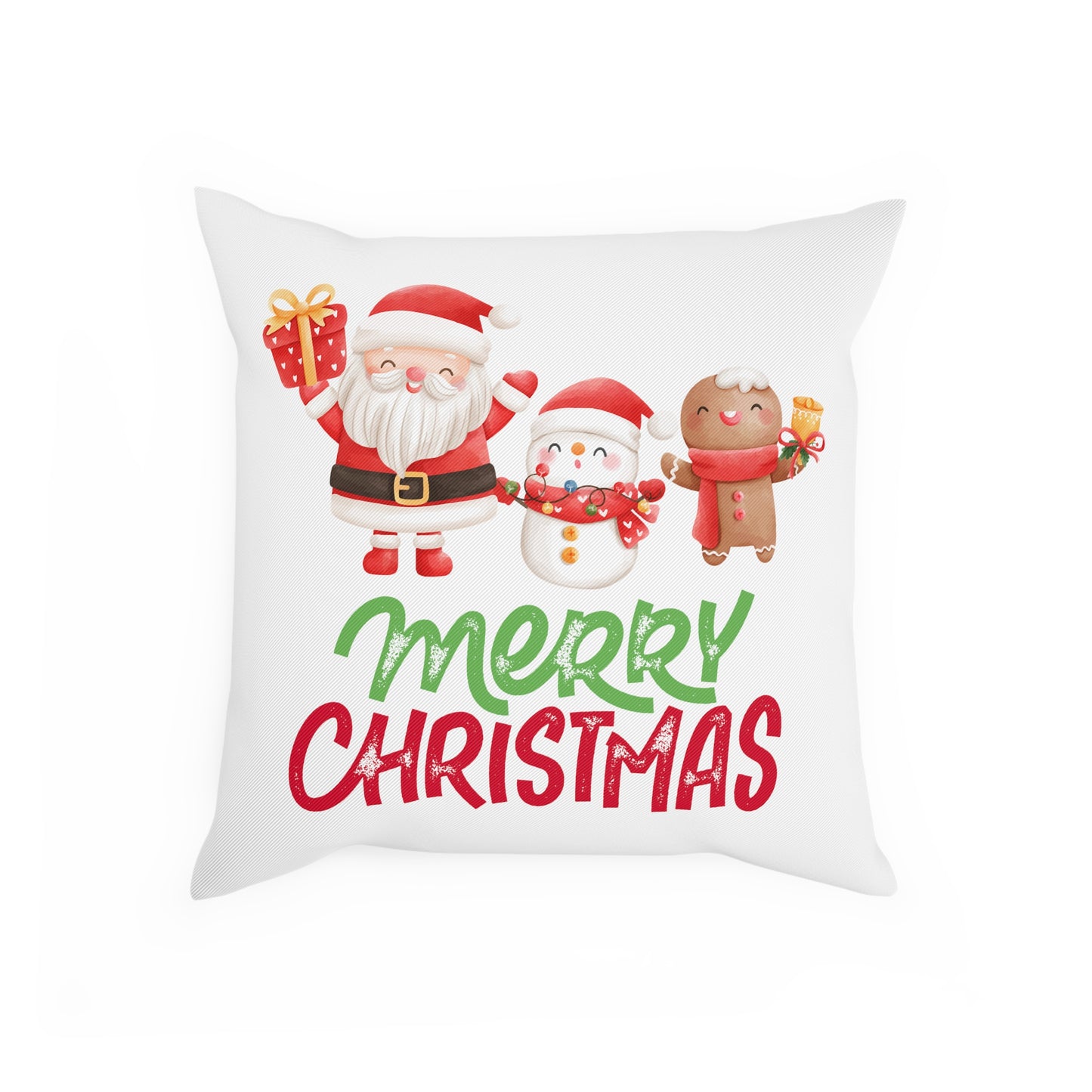 Merry Christmas Santa, Rentier, Schneemann - Sofa-/Dekokissen