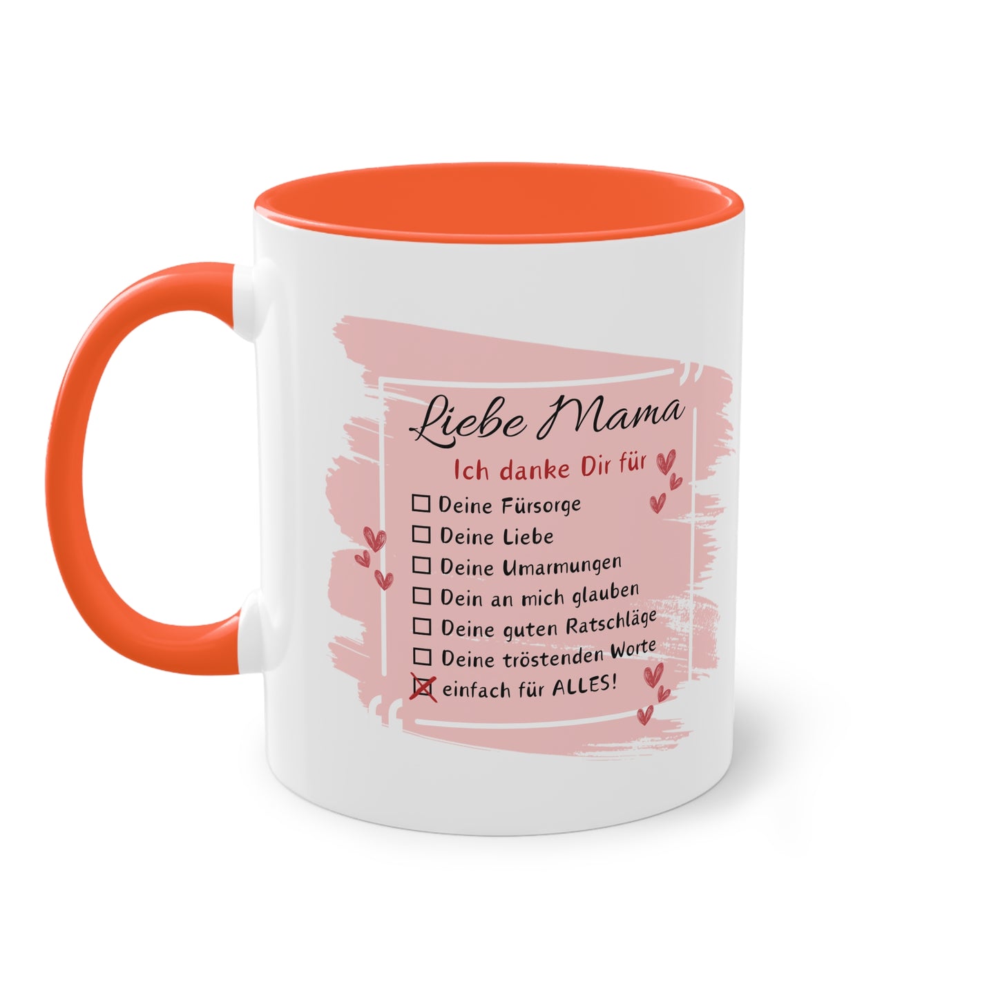 Liebe Mama ich danke dir für - Zwei-Ton-Tasse