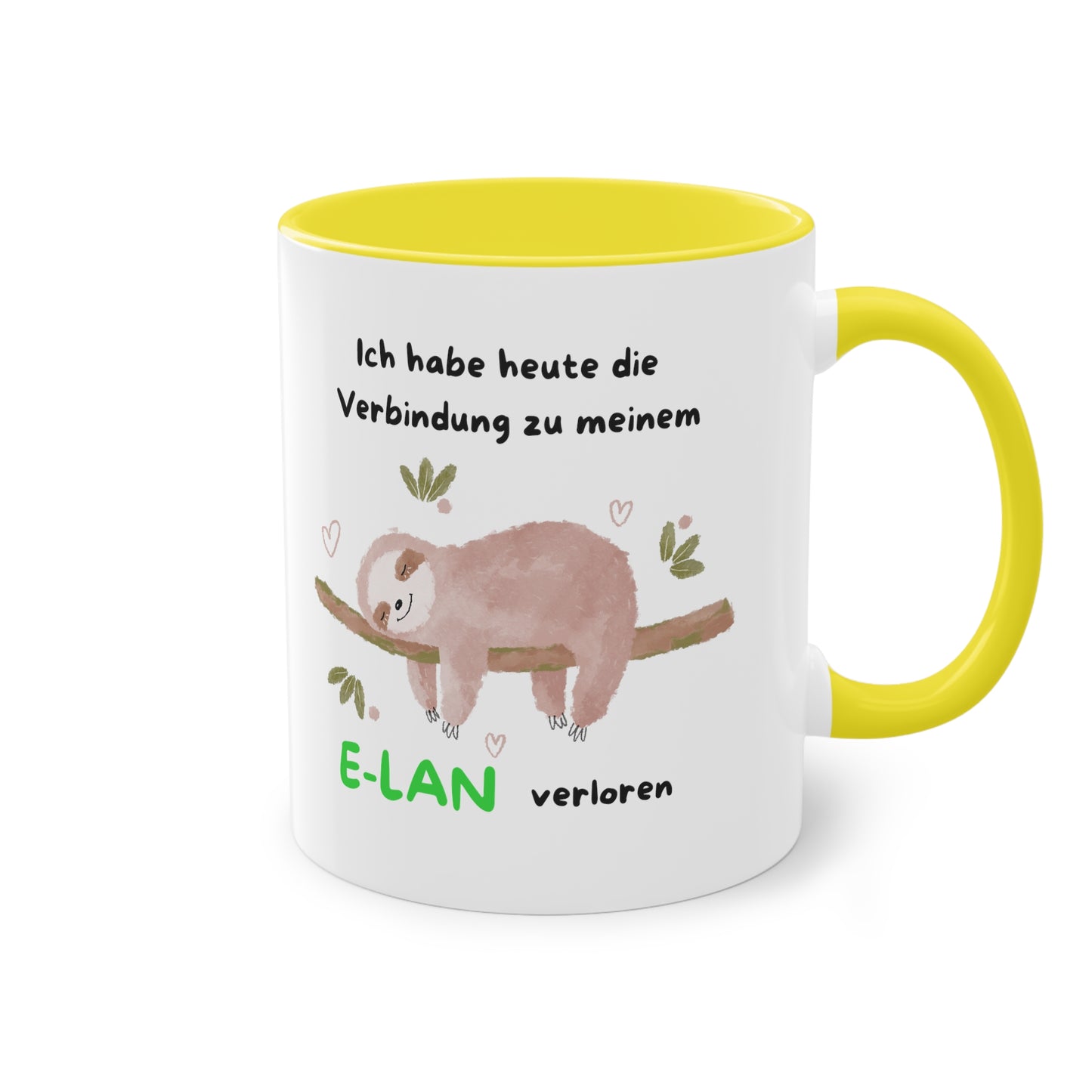 Ich habe heute die Verbindung zu meinem E-LAN verloren - Zwei-Ton-Kaffeetasse