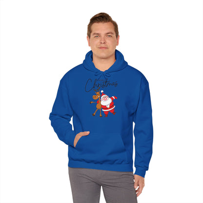 Merry Christmas Rentier und Santa - Hoodie