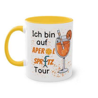 Ich bin auf Aperol Spritz Tour - Zwei-Ton-Tasse