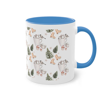 weihnachtliches Muster - Zwei-Ton-Kaffeetasse