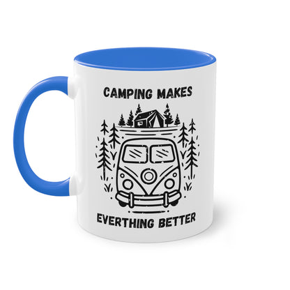 Camping makes everything better - Zwei-Ton-Kaffeetasse